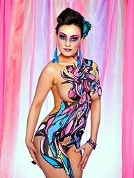 Charley Chase Gets Some Fantastic Pink Body Paint And..